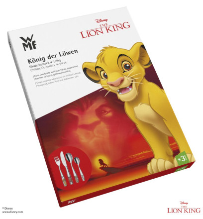 Laste söögiriistade komplekt Lion King, 4-osaline